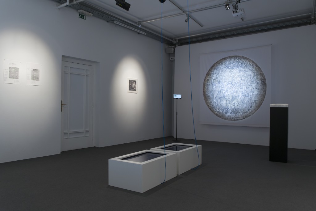 Counting craters on the Moon_ installation shot_Solo show at Aksioma October2019_curated by Daphne Dragona_Photo Janez Janša